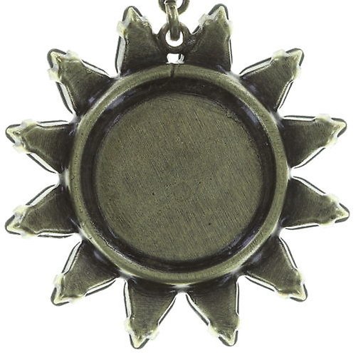 Bild für Ohrstecker baumelnd Sunflower Gelb / Weiß / Grün  Größe XL