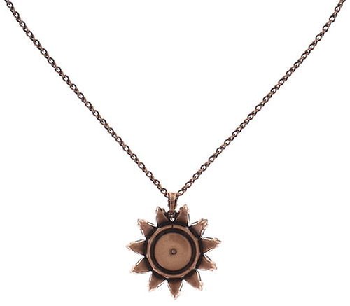 image for Necklace Pendant Sunflower White / Pink  size L