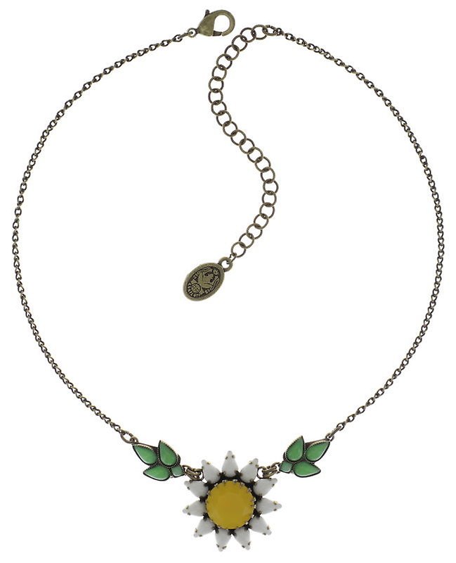 image for Necklace Sunflower Yellow / White / Green  size L