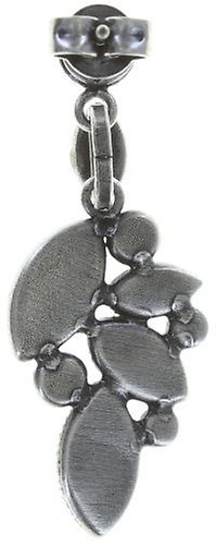 image pour Clou d'oreille pendant Dance with Navette Marron  