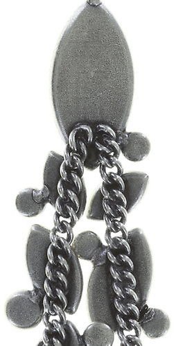 image pour Clou d'oreille pendant Dance with Navette Marron  