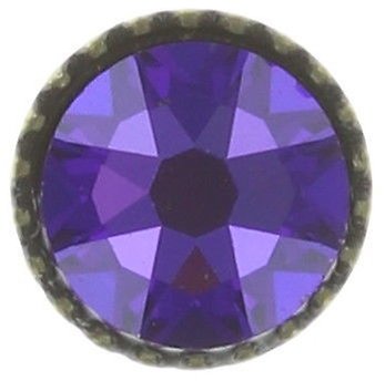 Bild für Ohrstecker flach Black Jack Lila Kristall Heliotrop SS 20