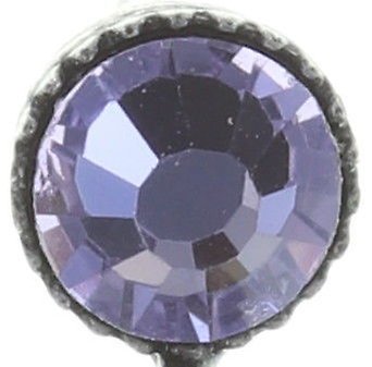 Kép Earring stud dangling Colour Ring Pastel Multi violet 