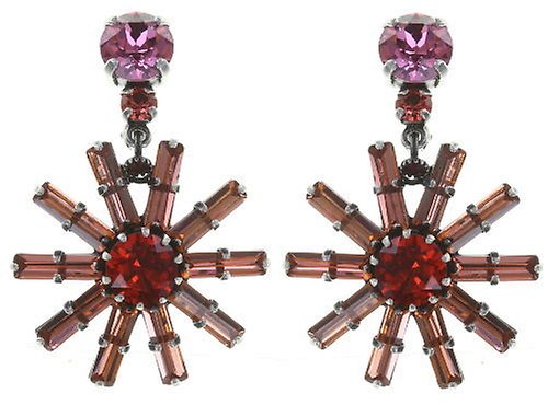 image for Earring Clip Dangling Spider Daisy Red  size L
