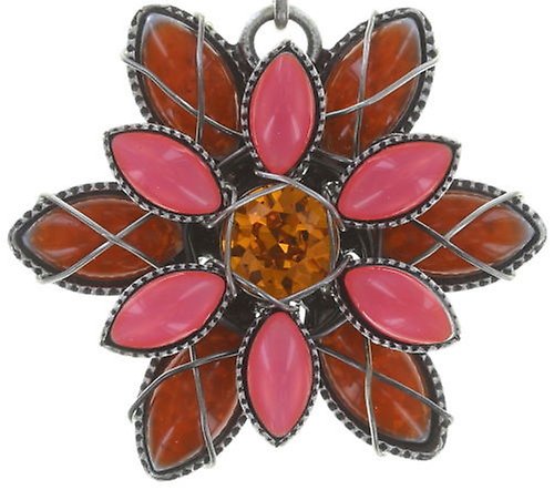 image for Earring Stud Dangling Psychodahlia Pink / Orange  size S