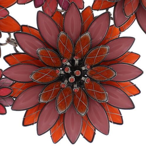image pour Collier Collier Psychodahlia Rose / Orange  size 3XL,2Xl,XL,L,M
