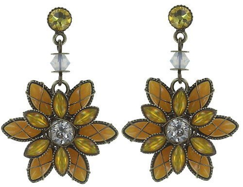 image for Earring Stud Dangling Psychodahlia Yellow  size S