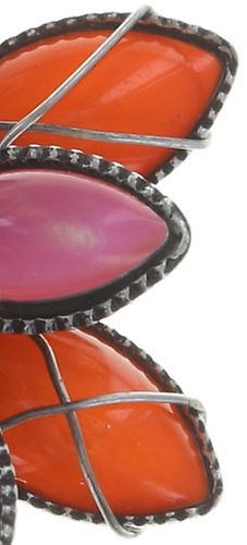 Bild für Ohrringe mit Clip Psychodahlia Pink / Orange  Größe M