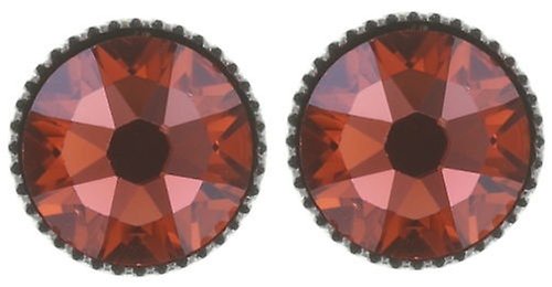 image pour Clou d'oreille plat Black Jack Coralline padparadscha SS 34