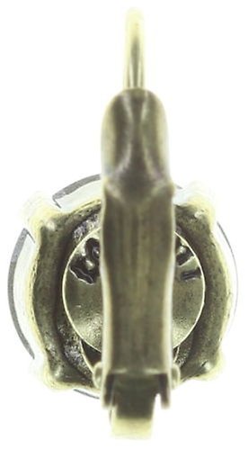 image for Earring Eurowire Black Jack White light grey opal SS 39