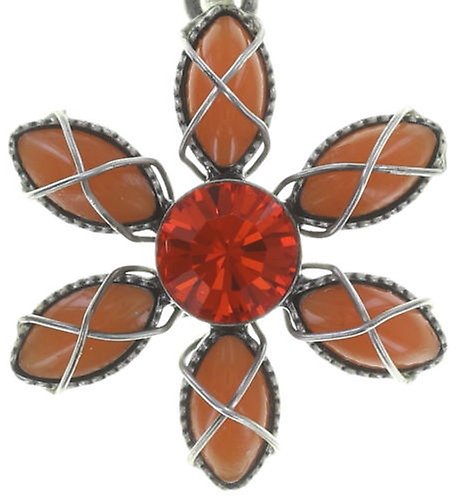 Bild für Halskette mit Anhänger Psychodahlia Pink / Orange  size XS