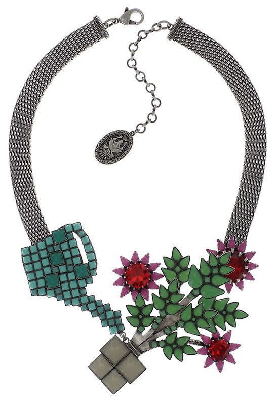 image for Necklace Sunflower Pink / Green  size XL,L,M