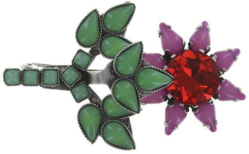 Bild für Brosche Sunflower Rosa / Grün  Größe M