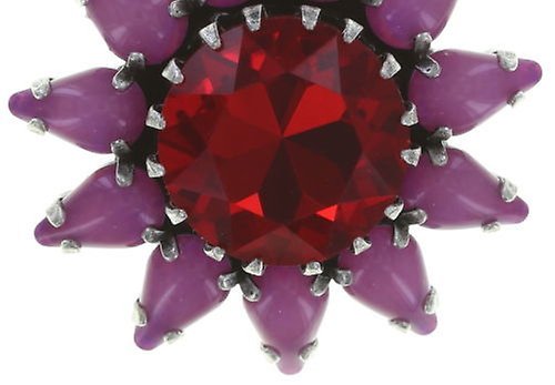 image for Earring Clip Dangling Sunflower Red / Pink  size L