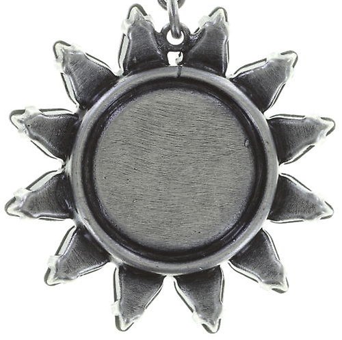 Bild für Ohrstecker baumelnd Sunflower Rosa / Grün  Größe XL