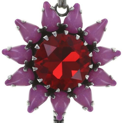 Bild für Ohrstecker baumelnd Sunflower Rosa / Grün  Größe L