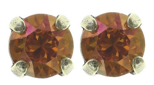 image for Earring Stud Black Jack Yellow crystal astral pink SS 29