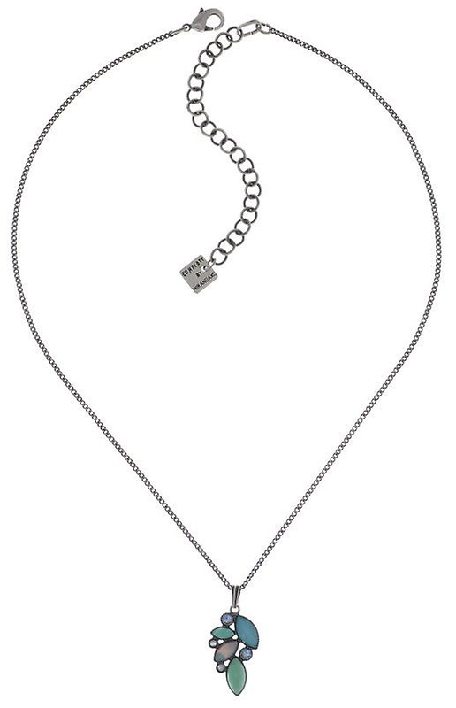 image pour Collier pendant Dance with Navette Bleu Clair  