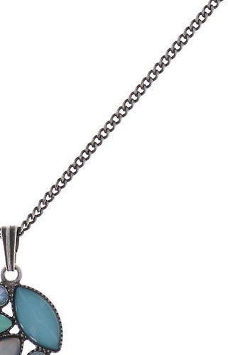 image pour Collier pendant Dance with Navette Bleu Clair  