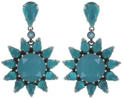 image for Earring Stud Dangling Sunflower Blue  size L