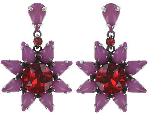 image for Earring Stud Dangling Sunflower Red / Pink  size S