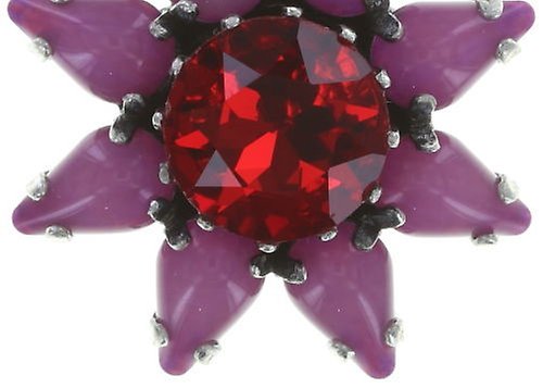 image pour Clou d'oreille pendant Sunflower Rouge / Rose  size S