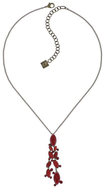 image for Necklace Pendant Dance with Navette Red  
