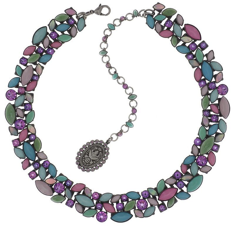 image pour Collier Dance with Navette Multi Pastel  