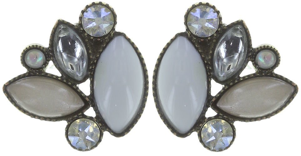 image for Earring Stud Dance with Navette White  
