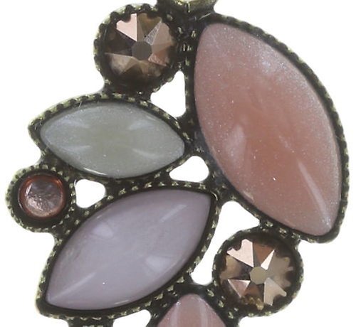 image pour Clou d'oreille pendant Dance with Navette Beige  