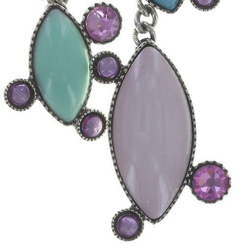 image pour Collier pendant Dance with Navette Multi Pastel  