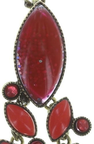 image for Necklace Pendant Dance with Navette Red  