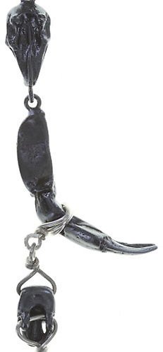 image for Earring Stud Dangling Spell on You Gun Metal / Lt. Antique Silver  