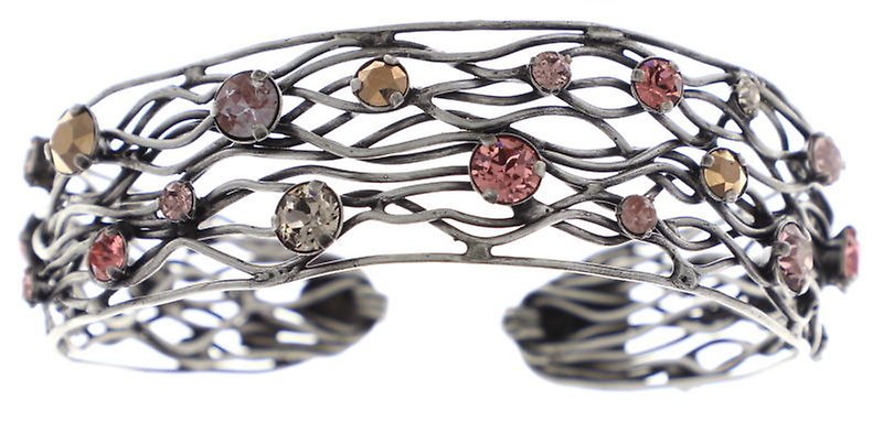image for Bracelet Bangle Cages Beige / Pink  size L