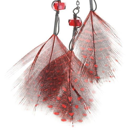 image pour Boucles d'oreilles pendantes Festival Earrings Rouge  