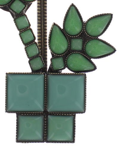 Bild für Ohrstecker baumelnd Sunflower Gelb / Weiß / Grün  Größe L