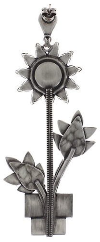 image pour Clou d'oreille pendant Sunflower Rose / Vert  size L