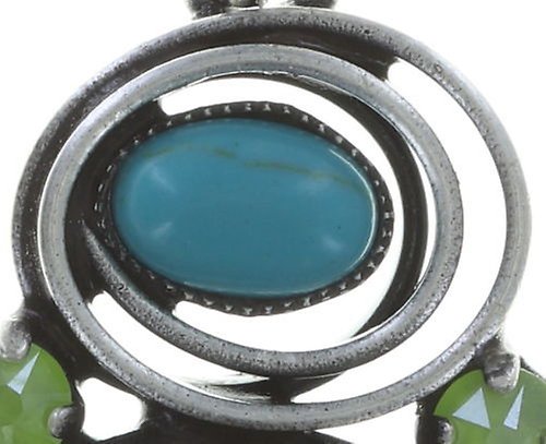 image for Necklace Pendant Boho Twist Green  