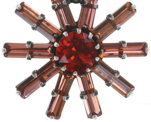 image for Earring Clip Dangling Spider Daisy Red  size L