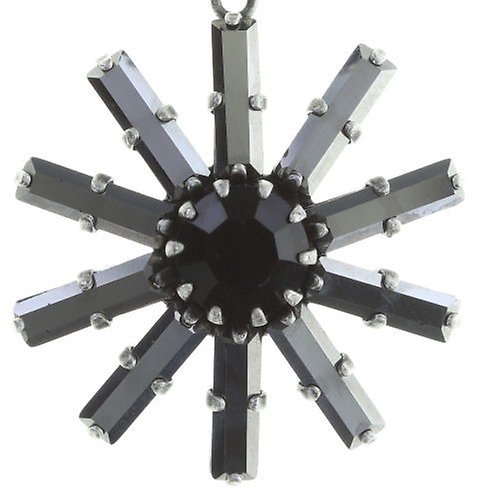 image for Earring Stud Dangling Spider Daisy Black  size L,S