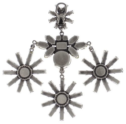 image pour Clou d'oreille pendant Spider Daisy Noir  size L,S