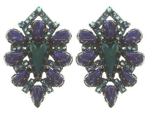 image for Earring clip Snow White Blue / Green  size S
