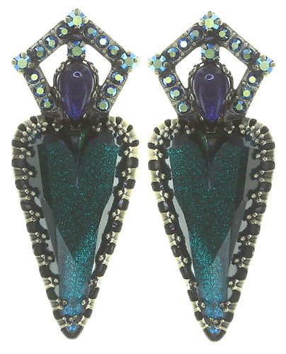 image for Earring stud Snow White Blue / Green  size M