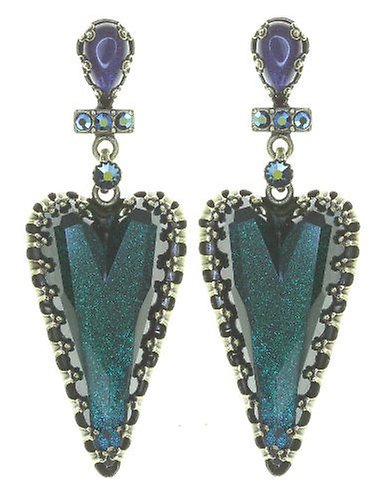 Kép Earring stud dangling Snow White Blue / Green  size M