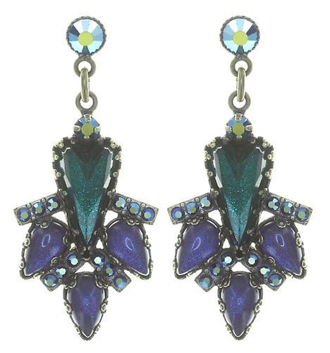 image for Earring Stud Dangling Snow White Blue / Green  size S