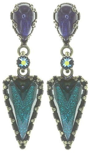 image for Earring Stud Dangling Snow White Blue / Green  size S