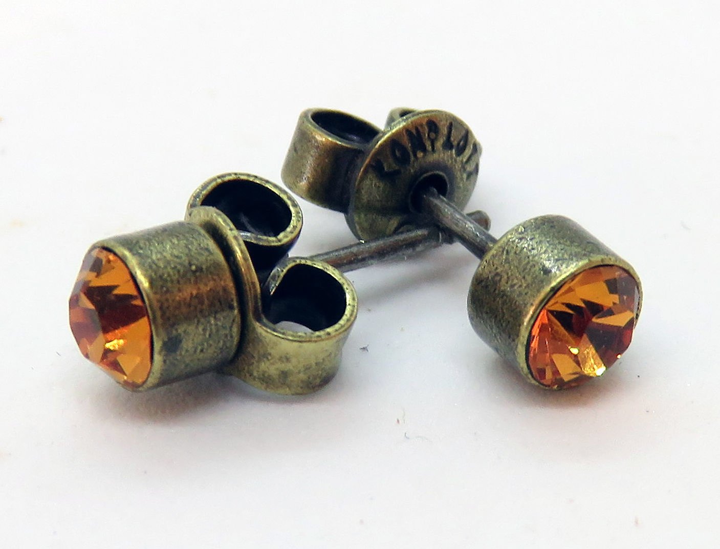 image pour Clou d'oreille Black Jack Jaune topaz PP 32