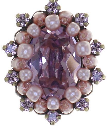 image for Necklace Pendant Kaleidoscope Illusion Beige  size S