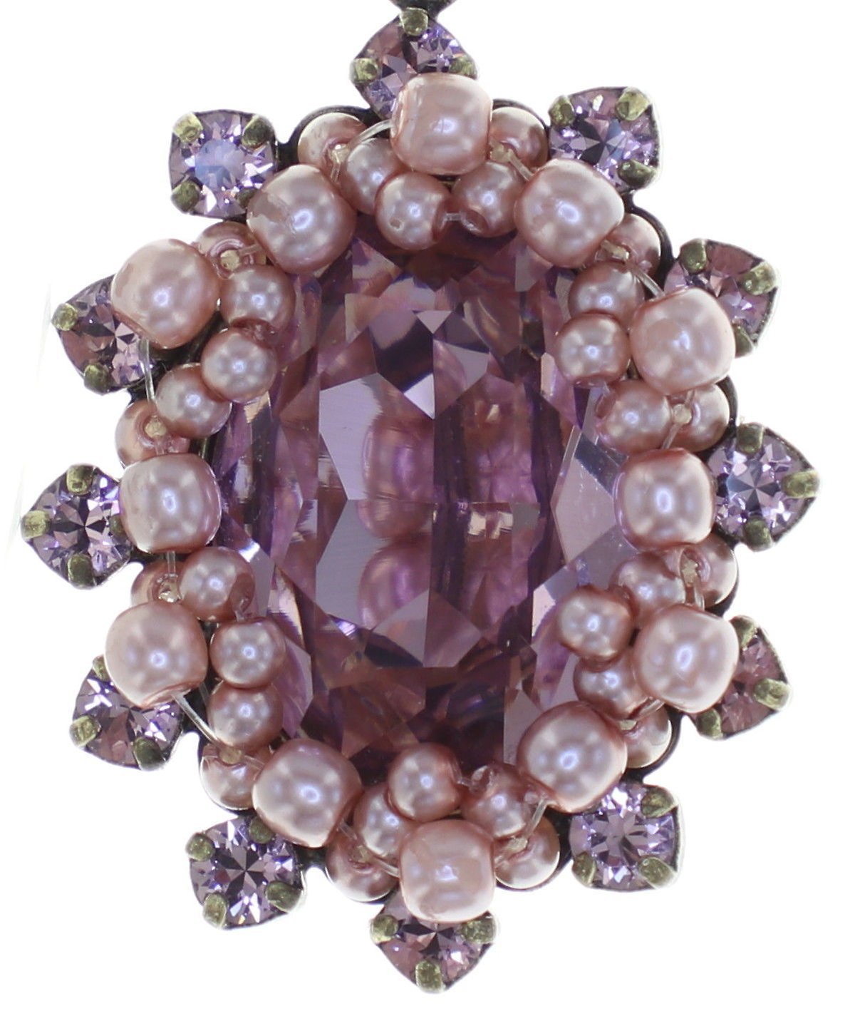 Bild für Halskette hängend (lang) Kaleidoscope Illusion Beige  Größe L