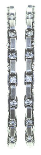image for Creole Earrings Industrial White crystal 